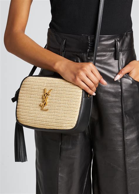 ysl raffia camera bag